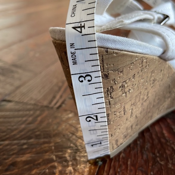 MONTEGO BAY CLUB White Strappy Cork Wedge Sandals Size 10 - Picture 6 of 7